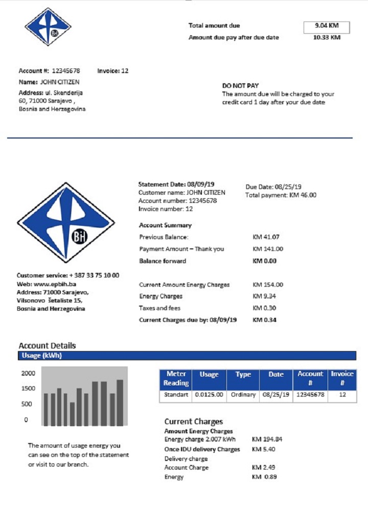 Minol USA business utility bill 